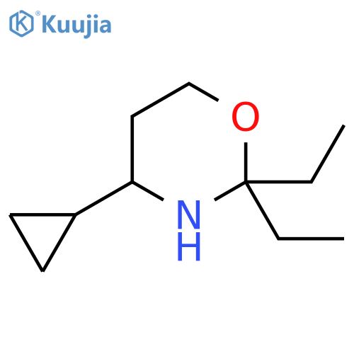 4-Cyclopropyl-2,2-diethyl-1,3-oxazinane structure