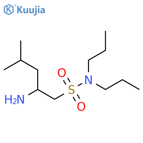 2-amino-4-methyl-N,N-dipropylpentane-1-sulfonamide structure