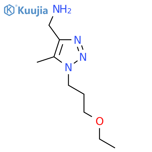 1-(3-ethoxypropyl)-5-methyl-1H-1,2,3-triazol-4-ylmethanamine structure