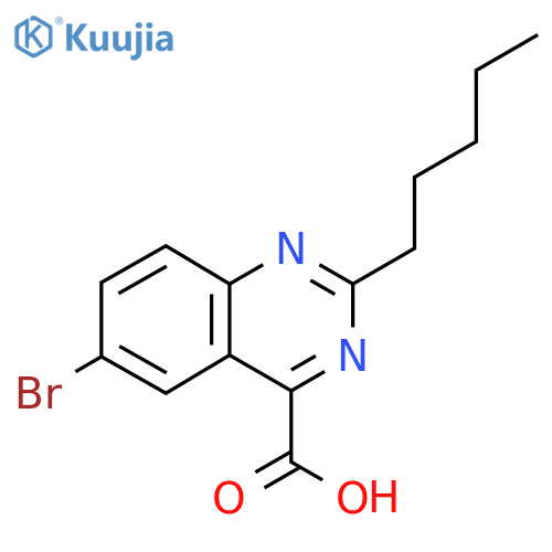 6-bromo-2-pentylquinazoline-4-carboxylic acid structure