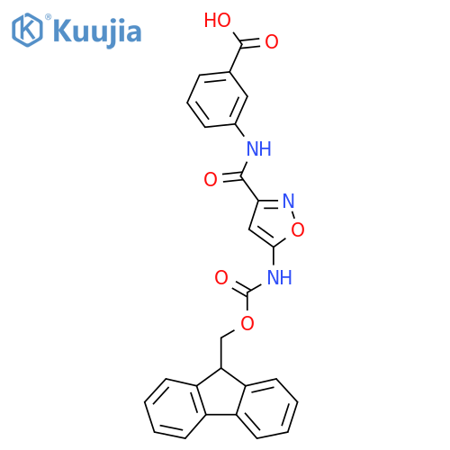 3-5-({(9H-fluoren-9-yl)methoxycarbonyl}amino)-1,2-oxazole-3-amidobenzoic acid structure