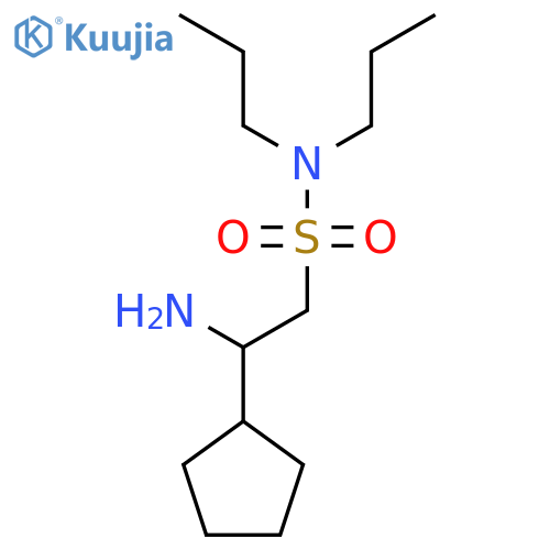 2-amino-2-cyclopentyl-N,N-dipropylethane-1-sulfonamide structure