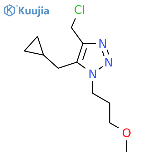 4-(chloromethyl)-5-(cyclopropylmethyl)-1-(3-methoxypropyl)-1H-1,2,3-triazole structure
