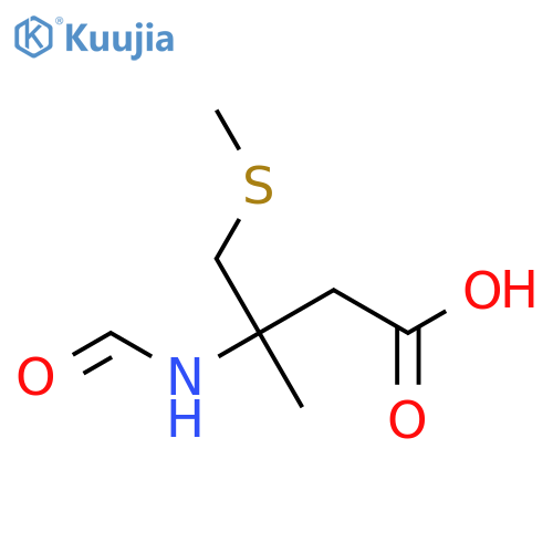 3-formamido-3-methyl-4-(methylsulfanyl)butanoic acid structure