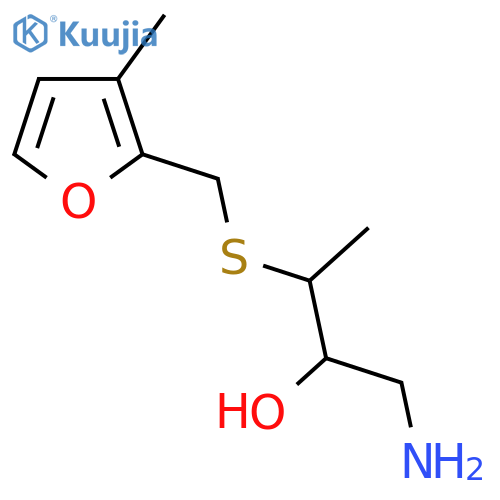 1-amino-3-{(3-methylfuran-2-yl)methylsulfanyl}butan-2-ol structure