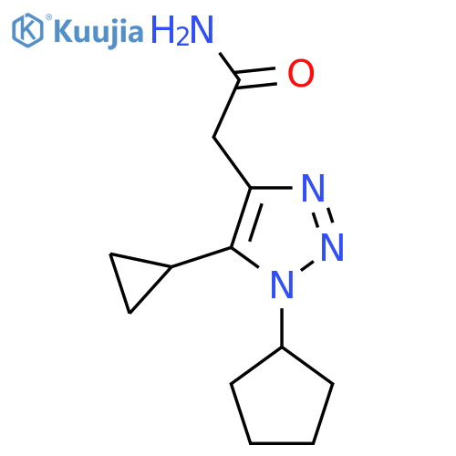 2-(1-cyclopentyl-5-cyclopropyl-1H-1,2,3-triazol-4-yl)acetamide structure