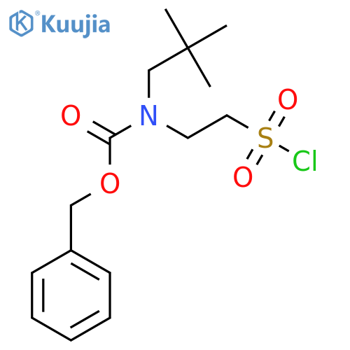 benzyl N-2-(chlorosulfonyl)ethyl-N-(2,2-dimethylpropyl)carbamate structure