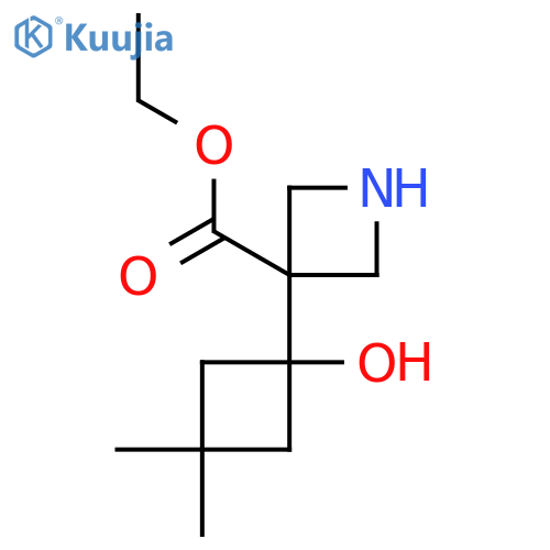 ethyl 3-(1-hydroxy-3,3-dimethylcyclobutyl)azetidine-3-carboxylate structure