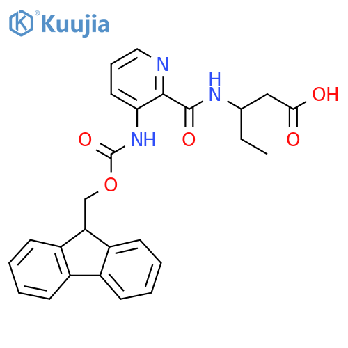 3-{3-({(9H-fluoren-9-yl)methoxycarbonyl}amino)pyridin-2-ylformamido}pentanoic acid structure