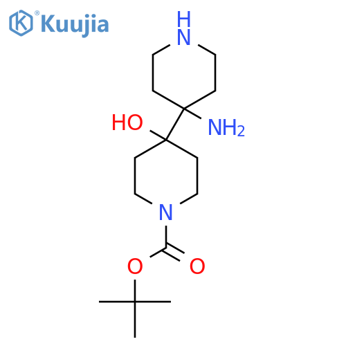 tert-butyl 4-(4-aminopiperidin-4-yl)-4-hydroxypiperidine-1-carboxylate structure