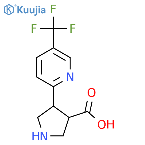 4-5-(trifluoromethyl)pyridin-2-ylpyrrolidine-3-carboxylic acid structure