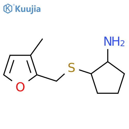 2-{(3-methylfuran-2-yl)methylsulfanyl}cyclopentan-1-amine structure