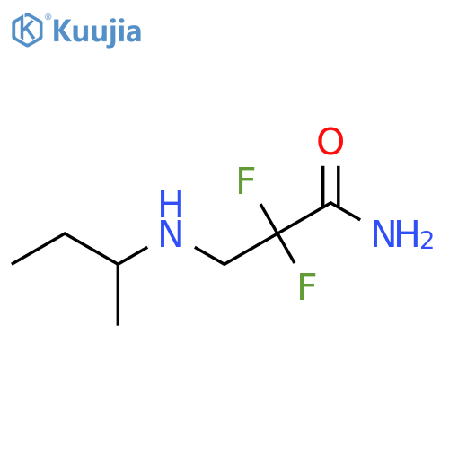 3-(butan-2-yl)amino-2,2-difluoropropanamide structure