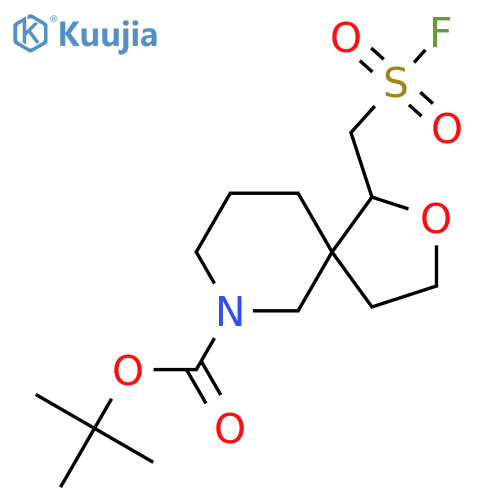 tert-butyl 1-(fluorosulfonyl)methyl-2-oxa-7-azaspiro4.5decane-7-carboxylate structure