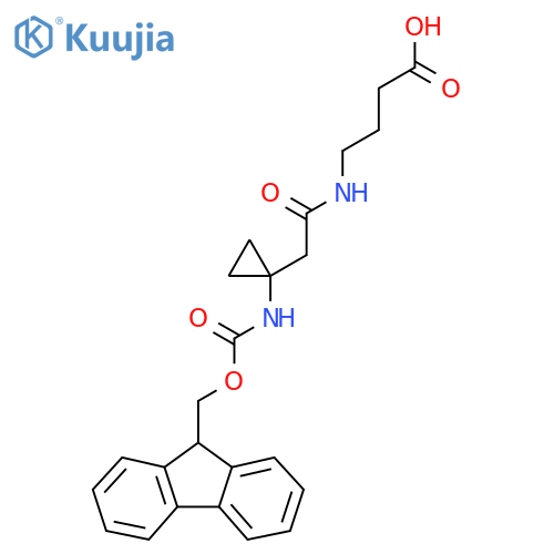 4-{2-1-({(9H-fluoren-9-yl)methoxycarbonyl}amino)cyclopropylacetamido}butanoic acid structure