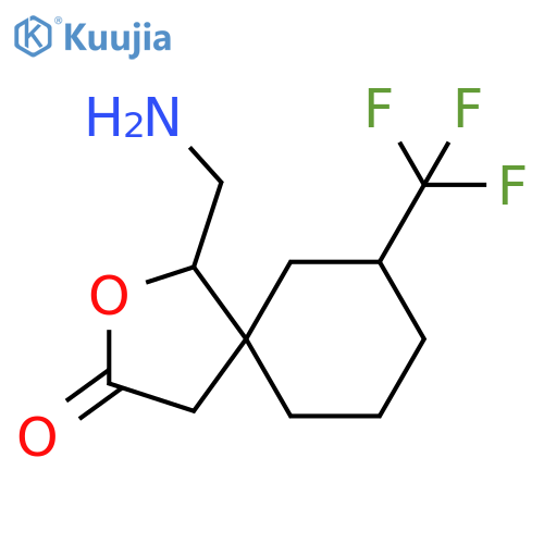 1-(aminomethyl)-7-(trifluoromethyl)-2-oxaspiro4.5decan-3-one structure