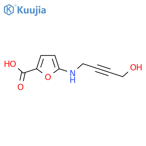 5-(4-hydroxybut-2-yn-1-yl)aminofuran-2-carboxylic acid structure