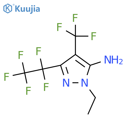 1-ethyl-3-(pentafluoroethyl)-4-(trifluoromethyl)-1H-pyrazol-5-amine structure