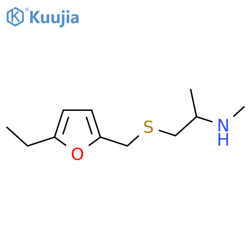 (1-{(5-ethylfuran-2-yl)methylsulfanyl}propan-2-yl)(methyl)amine structure