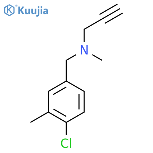 (4-chloro-3-methylphenyl)methyl(methyl)(prop-2-yn-1-yl)amine structure