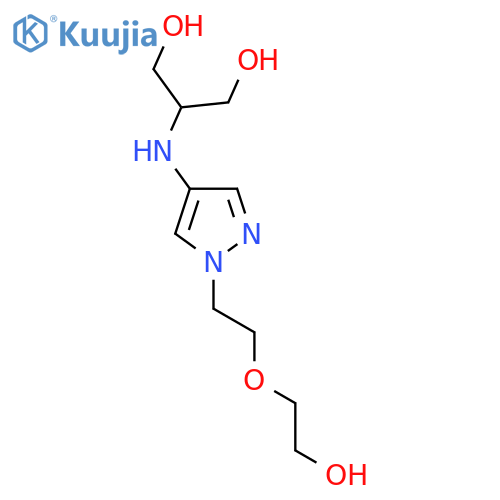 2-({1-2-(2-hydroxyethoxy)ethyl-1H-pyrazol-4-yl}amino)propane-1,3-diol structure
