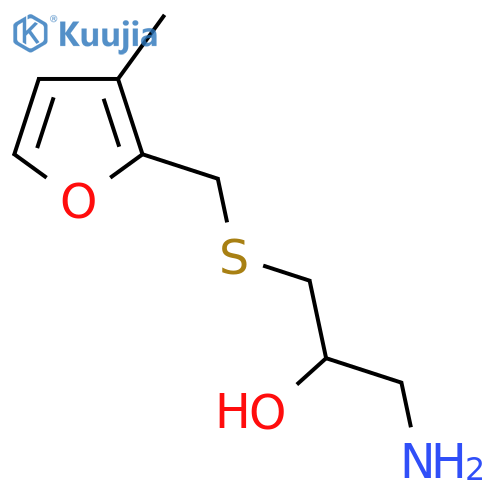 1-amino-3-{(3-methylfuran-2-yl)methylsulfanyl}propan-2-ol structure
