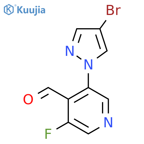 3-(4-bromo-1H-pyrazol-1-yl)-5-fluoropyridine-4-carbaldehyde structure