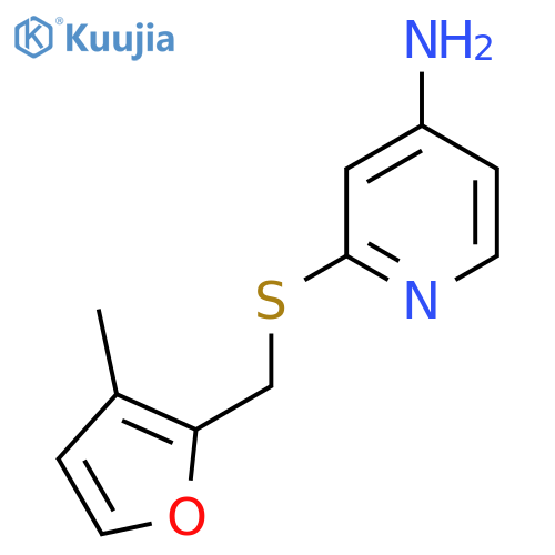 2-{(3-methylfuran-2-yl)methylsulfanyl}pyridin-4-amine structure