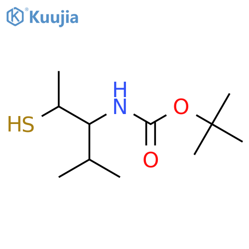 tert-butyl N-(2-methyl-4-sulfanylpentan-3-yl)carbamate structure