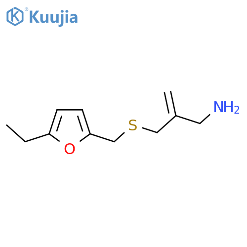 2-({2-(aminomethyl)prop-2-en-1-ylsulfanyl}methyl)-5-ethylfuran structure