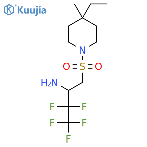 1-[(4-Ethyl-4-methylpiperidin-1-yl)sulfonyl]-3,3,4,4,4-pentafluorobutan-2-amine structure