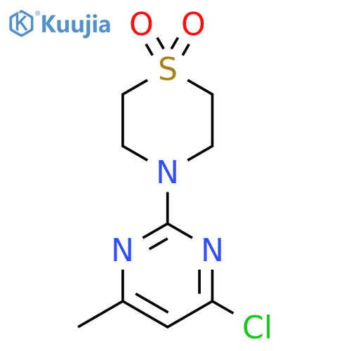 4-(4-chloro-6-methylpyrimidin-2-yl)-1lambda6-thiomorpholine-1,1-dione structure