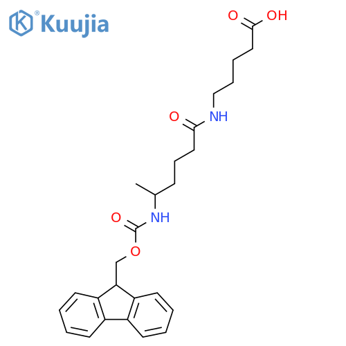 5-5-({(9H-fluoren-9-yl)methoxycarbonyl}amino)hexanamidopentanoic acid structure