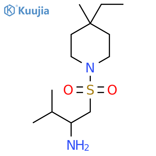 1-(4-ethyl-4-methylpiperidin-1-yl)sulfonyl-3-methylbutan-2-amine structure