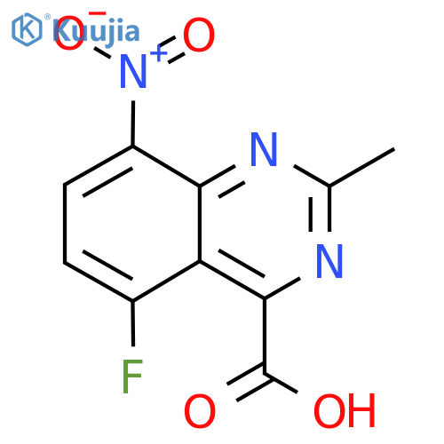 5-fluoro-2-methyl-8-nitroquinazoline-4-carboxylic acid structure