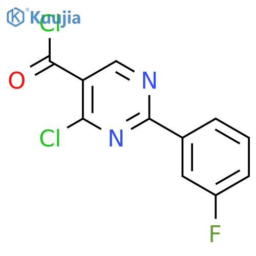 4-chloro-2-(3-fluorophenyl)pyrimidine-5-carbonyl chloride structure