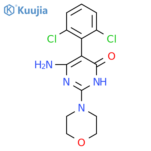 6-Amino-5-(2,6-dichlorophenyl)-2-(morpholin-4-yl)-3,4-dihydropyrimidin-4-one structure