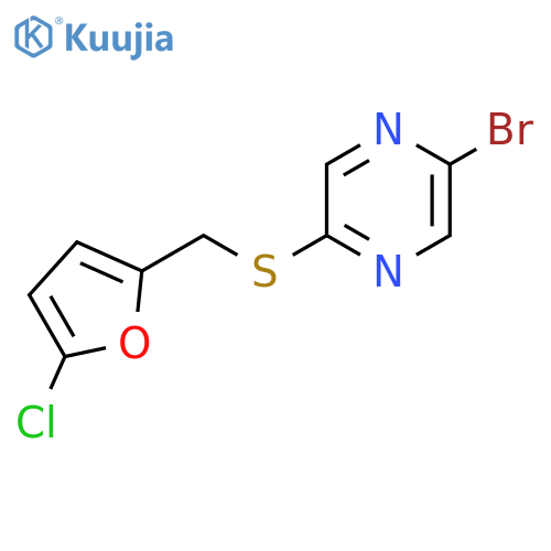 2-bromo-5-{(5-chlorofuran-2-yl)methylsulfanyl}pyrazine structure