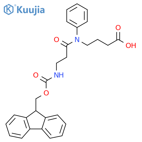 4-3-({(9H-fluoren-9-yl)methoxycarbonyl}amino)-N-phenylpropanamidobutanoic acid structure