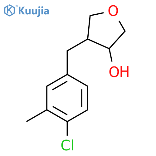 4-(4-chloro-3-methylphenyl)methyloxolan-3-ol structure