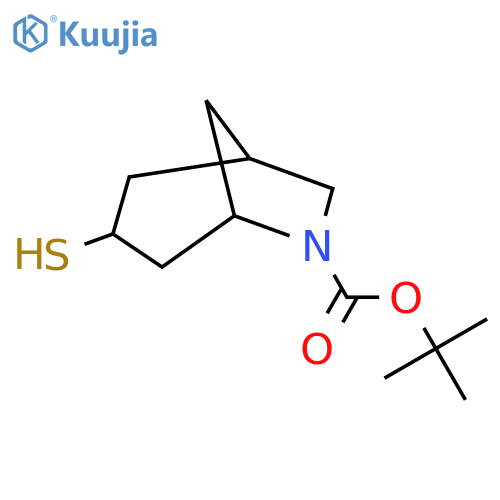 tert-butyl 3-sulfanyl-6-azabicyclo3.2.1octane-6-carboxylate structure