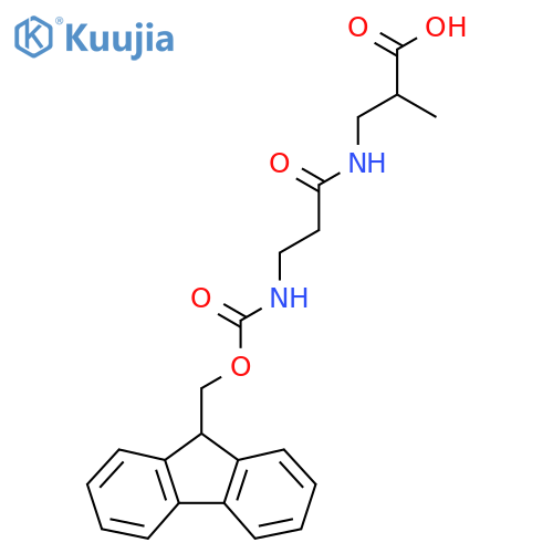 3-3-({(9H-fluoren-9-yl)methoxycarbonyl}amino)propanamido-2-methylpropanoic acid structure