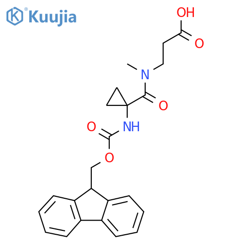 3-{1-1-({(9H-fluoren-9-yl)methoxycarbonyl}amino)cyclopropyl-N-methylformamido}propanoic acid structure