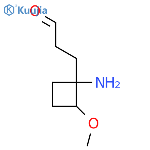 3-(1-amino-2-methoxycyclobutyl)propanal structure