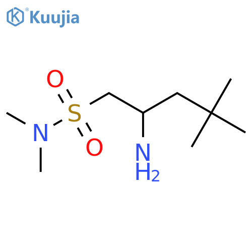 2-amino-N,N,4,4-tetramethylpentane-1-sulfonamide structure