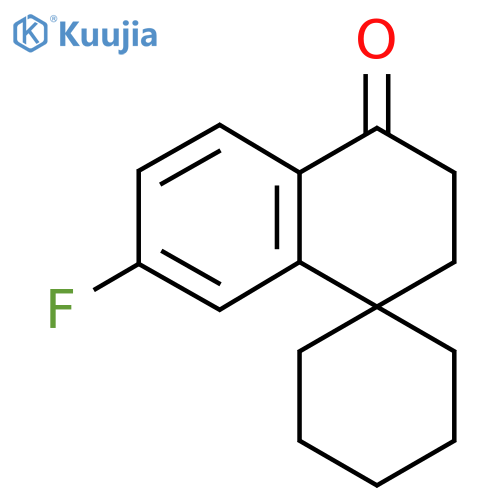 7'-fluoro-3',4'-dihydro-2'H-spirocyclohexane-1,1'-naphthalene-4'-one structure