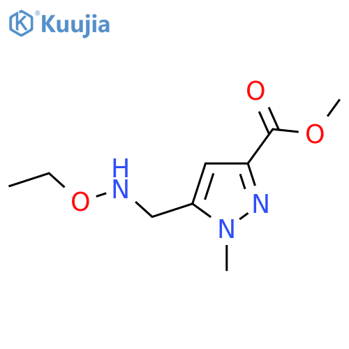 methyl 5-(ethoxyamino)methyl-1-methyl-1H-pyrazole-3-carboxylate structure