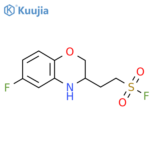 2-(6-fluoro-3,4-dihydro-2H-1,4-benzoxazin-3-yl)ethane-1-sulfonyl fluoride structure