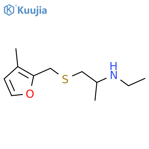 ethyl(1-{(3-methylfuran-2-yl)methylsulfanyl}propan-2-yl)amine structure