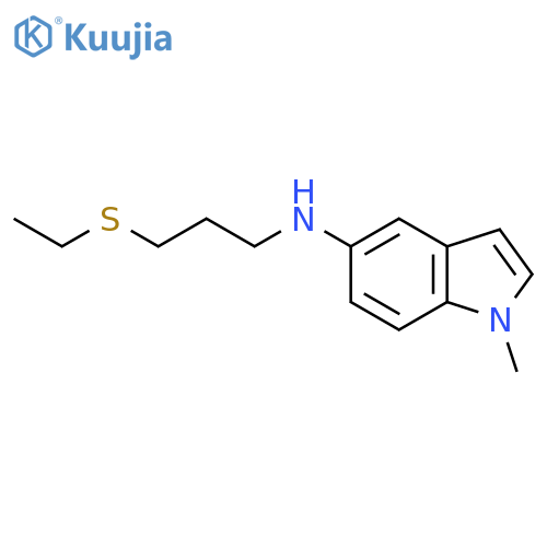 N-3-(ethylsulfanyl)propyl-1-methyl-1H-indol-5-amine structure